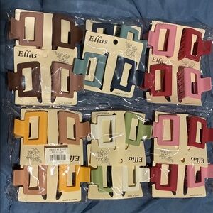 Ella Hair Clips Set - Pink, Red, Green, Blue